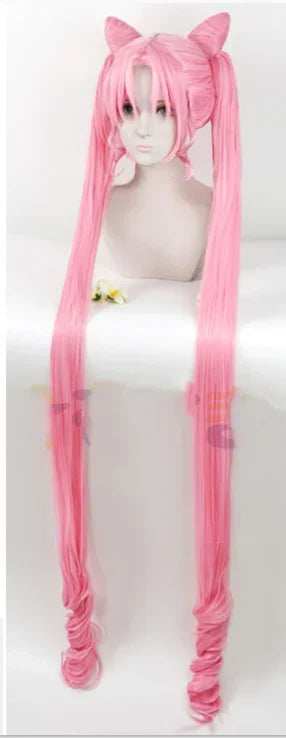 Kawaii Chibiusa Pink Ponytail Wig 🌸✨ | Adorable Long Synthetic Cosplay Hair for Christmas & Halloween Fun! 🎉🌟