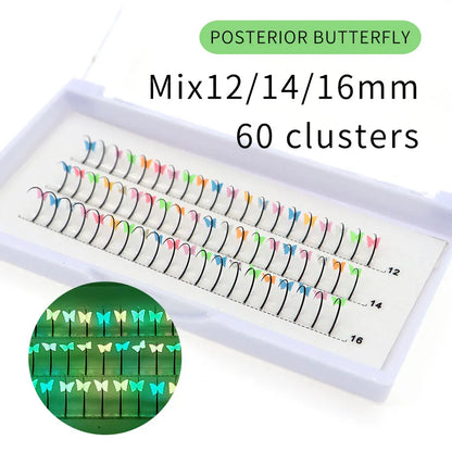 Kawaii 60pcs Mink Fairy Lashes ✨🦋 Noctilucent Glitter Party Glam!