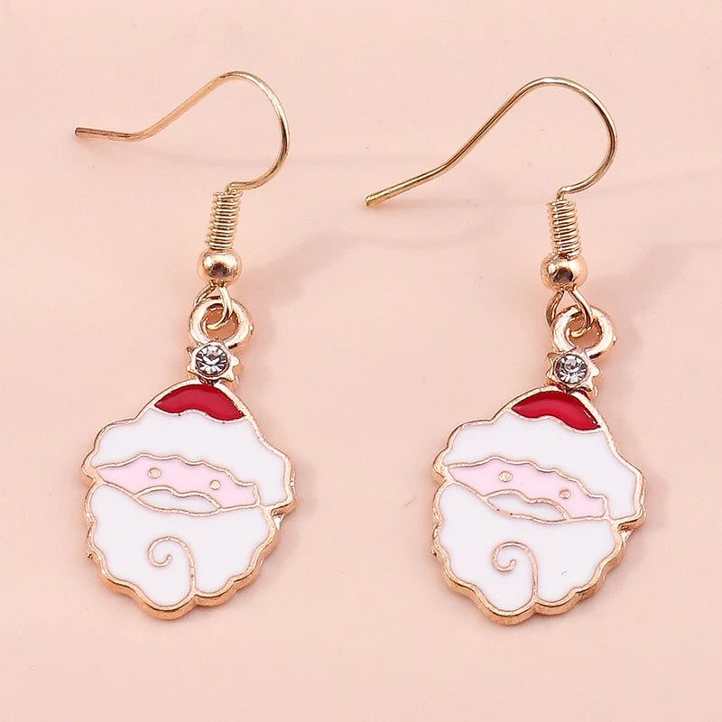 Whimsical Christmas Drop Earrings For Women Tree Deer Santa Dangle Jewelry 🎄✨