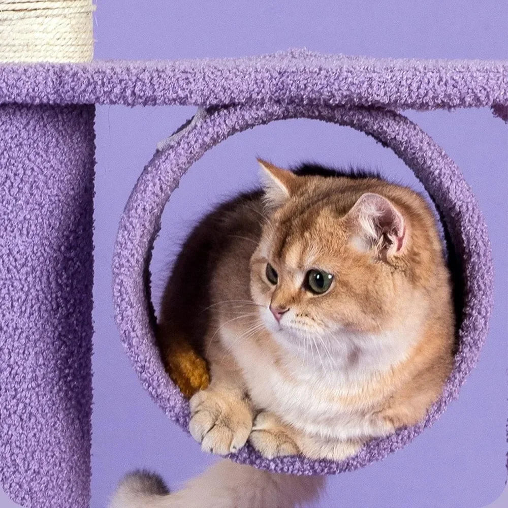 🌟 Dreamy Cat Wonderland Tower 🐾 with Cozy Hammocks & Fun Scratching Posts! 🐱✨