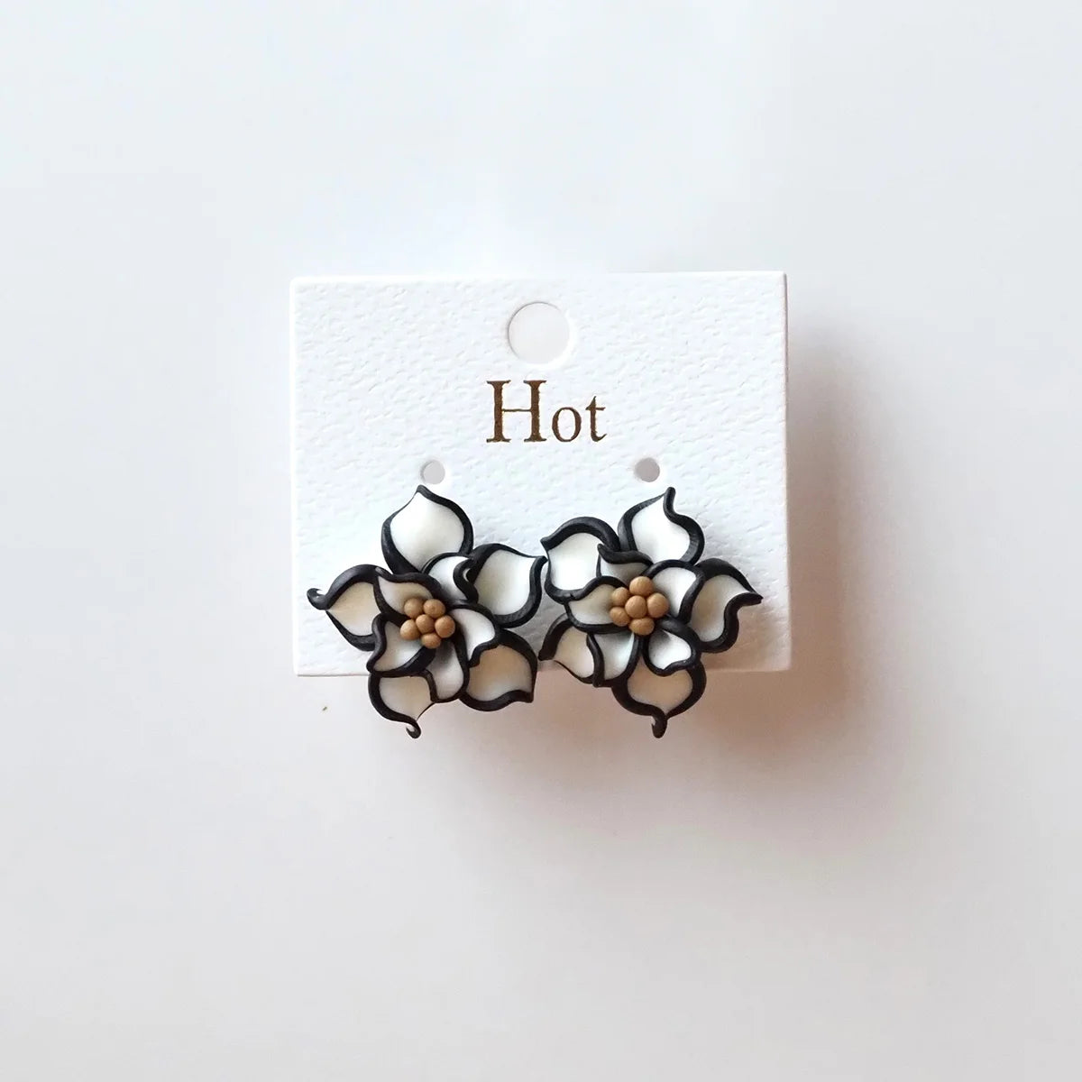Trendy Handmade Polymer Clay Flower Earrings, 3D Floral Studs for Women,Lightweight Boho Statement Jewelry, Chic Gift