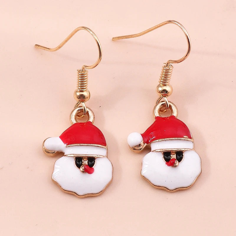 Whimsical Christmas Drop Earrings For Women Tree Deer Santa Dangle Jewelry 🎄✨