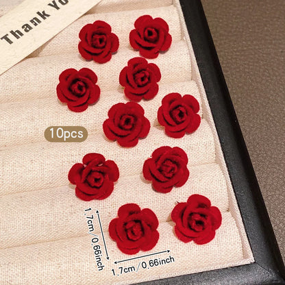 Kawaii Floral Hair Clips 🌸✨ - Set of 10 Adorable Rose Hair Accessories for Everyday Glam!