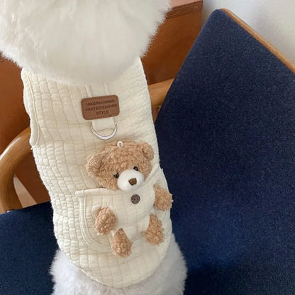 Kawaii Cozy Cartoon Vest for Small Pups 🐾✨