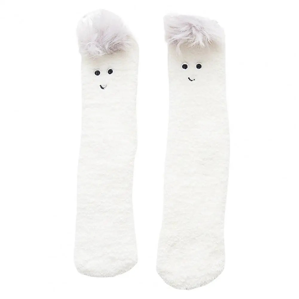 Kawaii Cozy Critter Socks 🐾🧦 | Fuzzy Fluffy Coral Fleece for Adults | Cute Cat, Rabbit, Alpaca & Giraffe Designs for Winter Warmth ❄️✨