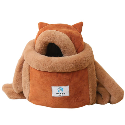Kawaii Cozy Pet Backpack 🐾🌈 - Plush Travel Carrier for Cats & Dogs 🐶✨ Perfect for Outdoor Adventures!