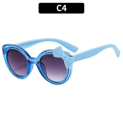 Kawaii Cat Eye Sunglasses for Kids 🐱✨ Cute Bowknot UV400 Eyewear for Girls & Boys 💖 Trendy Summer Shades!