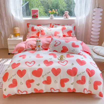 Charming Strawberry Dreamland Duvet Set 🍓✨ Cozy Kawaii Bedding for Sweet Sleep!