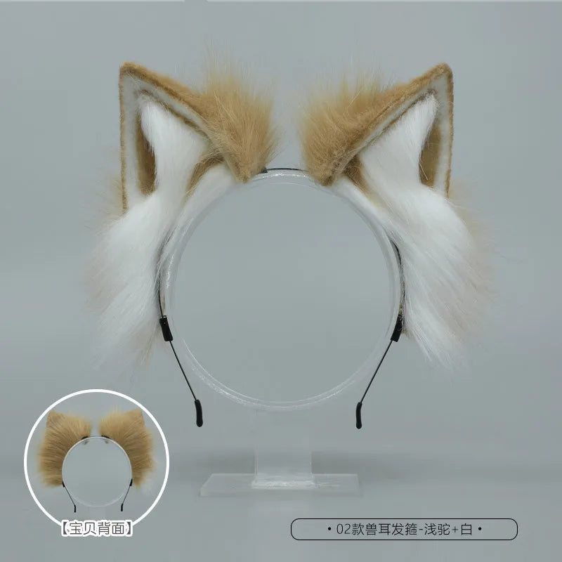 Kawaii Fox Ear Headband 🦊💖 - Adorable Cat Ears Hair Hoop for Cosplay, Halloween & Costume Fun! 🎉✨