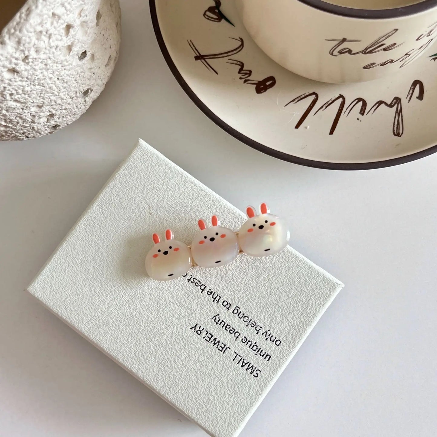 Geometric Star Rabbit Hair Clips Set Multicolor Acrylic Side Bangs 🐰✨