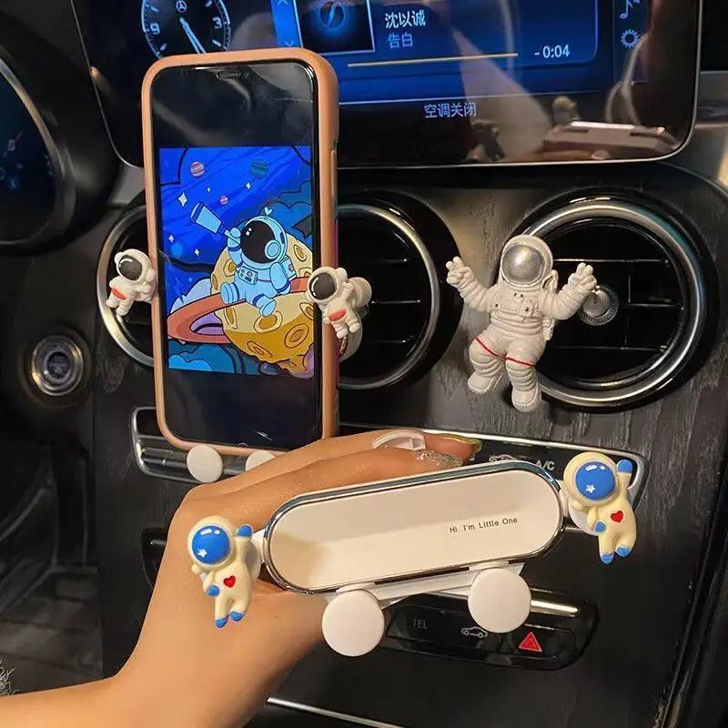 Kawaii Car Air Outlet Phone Holder 🐾✨ - Cute Cartoon Navigation Buddy & Multi-Functional Accessory!