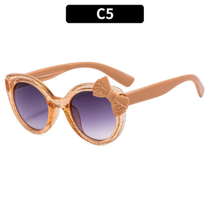 Kawaii Cat Eye Sunglasses for Kids 🐱✨ Cute Bowknot UV400 Eyewear for Girls & Boys 💖 Trendy Summer Shades!