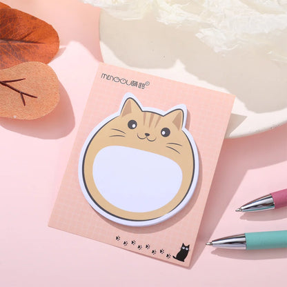 🐾 Adorable Chubby Cat Sticky Notes 🌟 30 Sheets of Purr-fect Memo Fun! 🐱✨