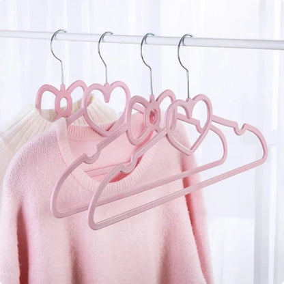 Kawaii Heart Pattern Clothes Hangers Set 🌟💕 | 10PCS Adorable ABS Coat & Clothing Organizers for Kids & Adults!