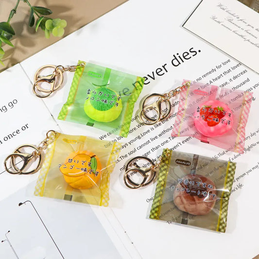 Pineapple Bag Keychain Candy Charm 🍍 Cute Stress Relief Pendant For Bags