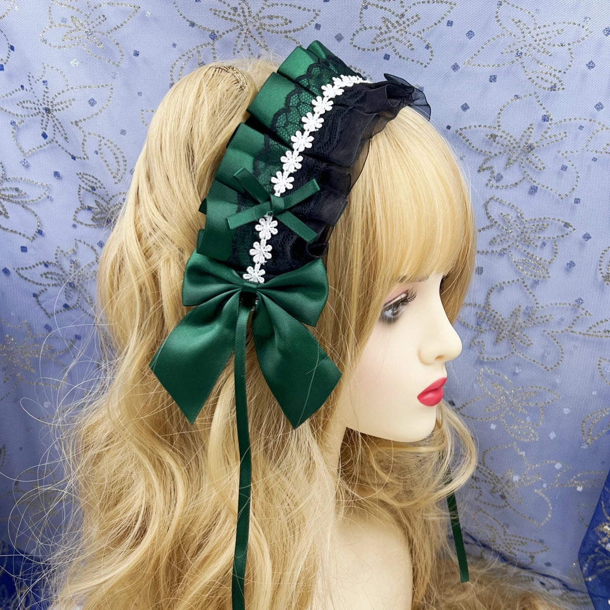 Cute Anime Maid Hair Hoop Headband Lolita Lace Flower Accessory Handmade 🎀🌸