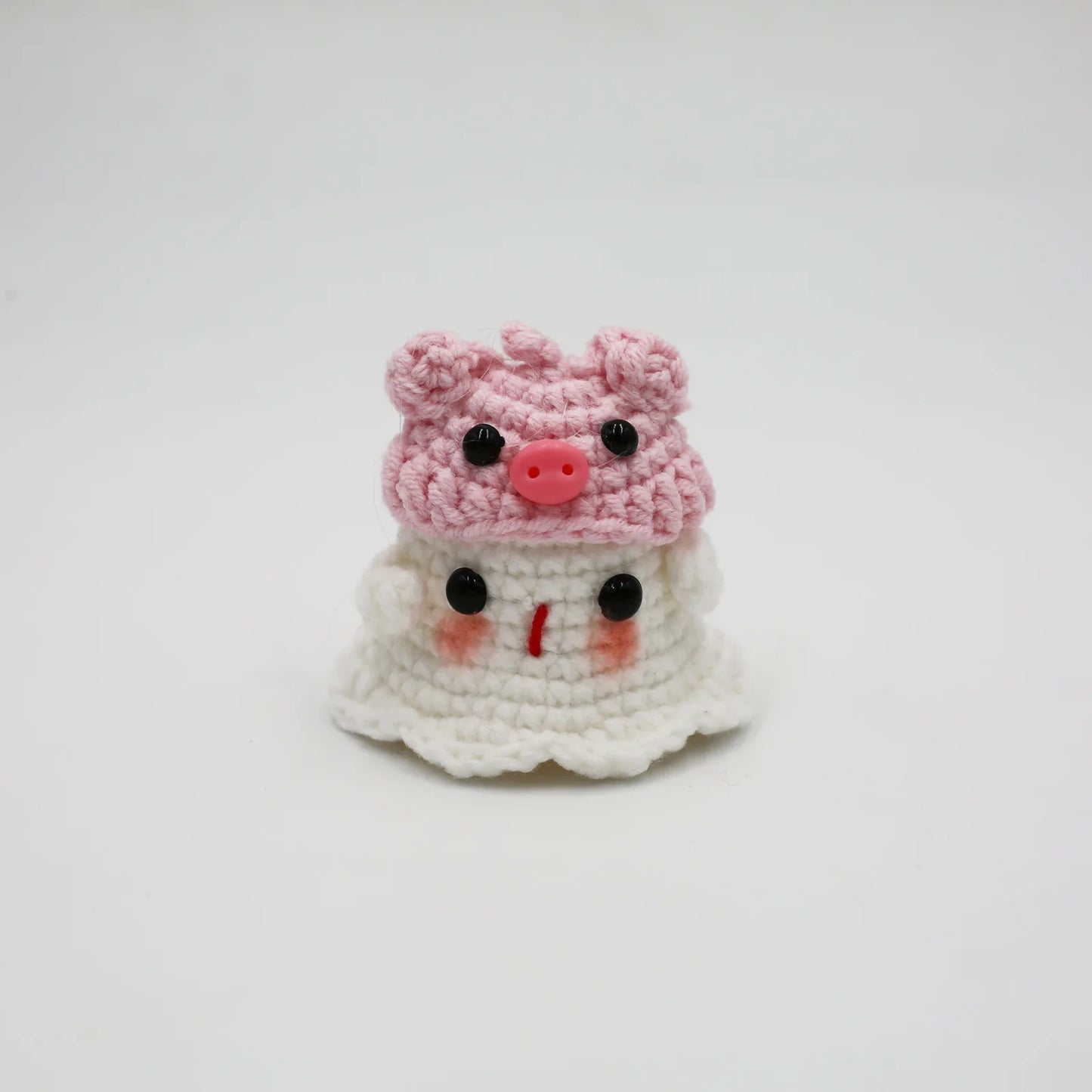 Whimsical Pumpkin Ghost Keychain Plush Crochet Doll For Halloween Decor 🎃👻🧶