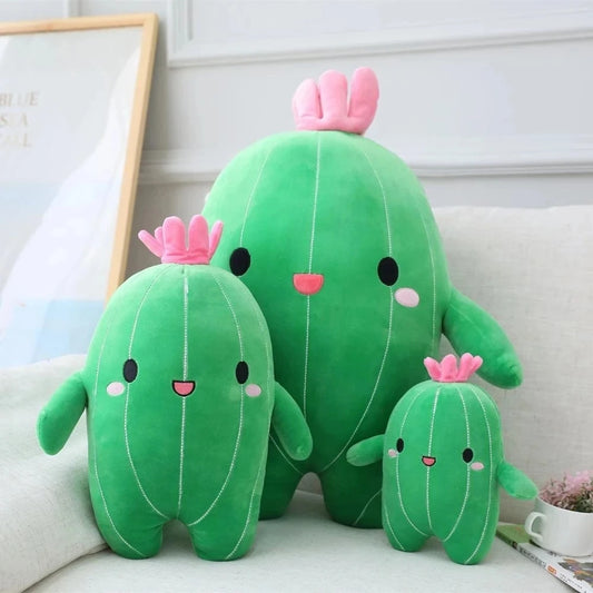 Fluffy Rose Plant Plush Cactus Toy Pillow Cushion For Kids Room 🪴🌸🧸