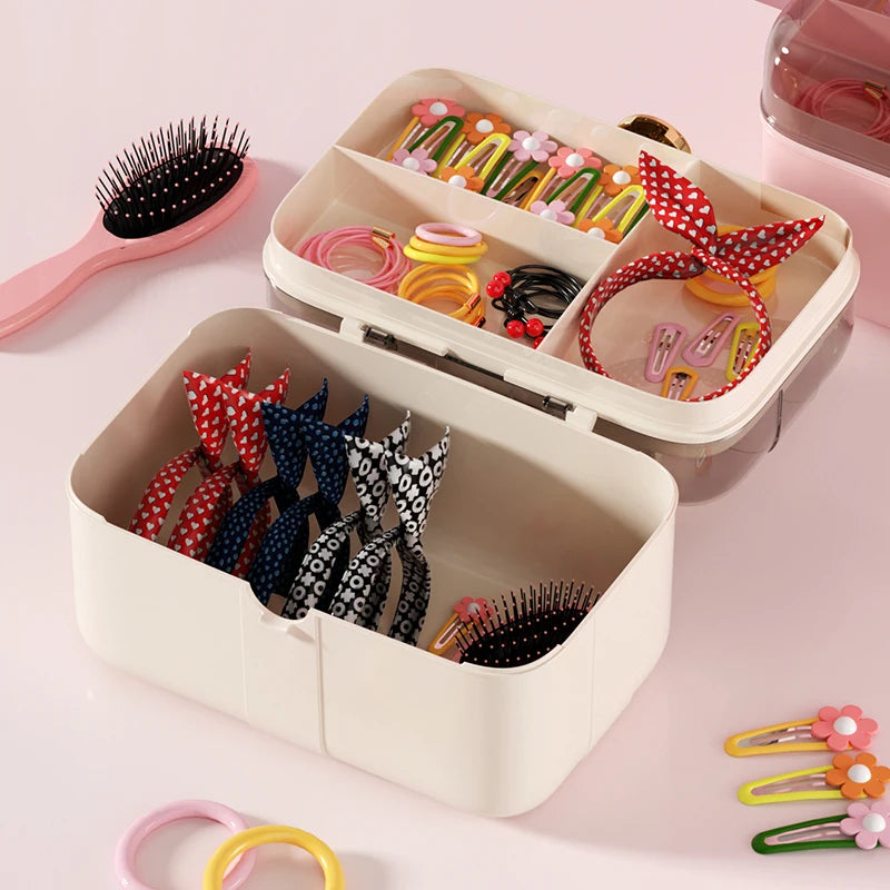 Kawaii Kids' Jewelry Organizer Box 🌈✨ - Adorable Large Capacity Storage for Little Treasures! 🦄💖