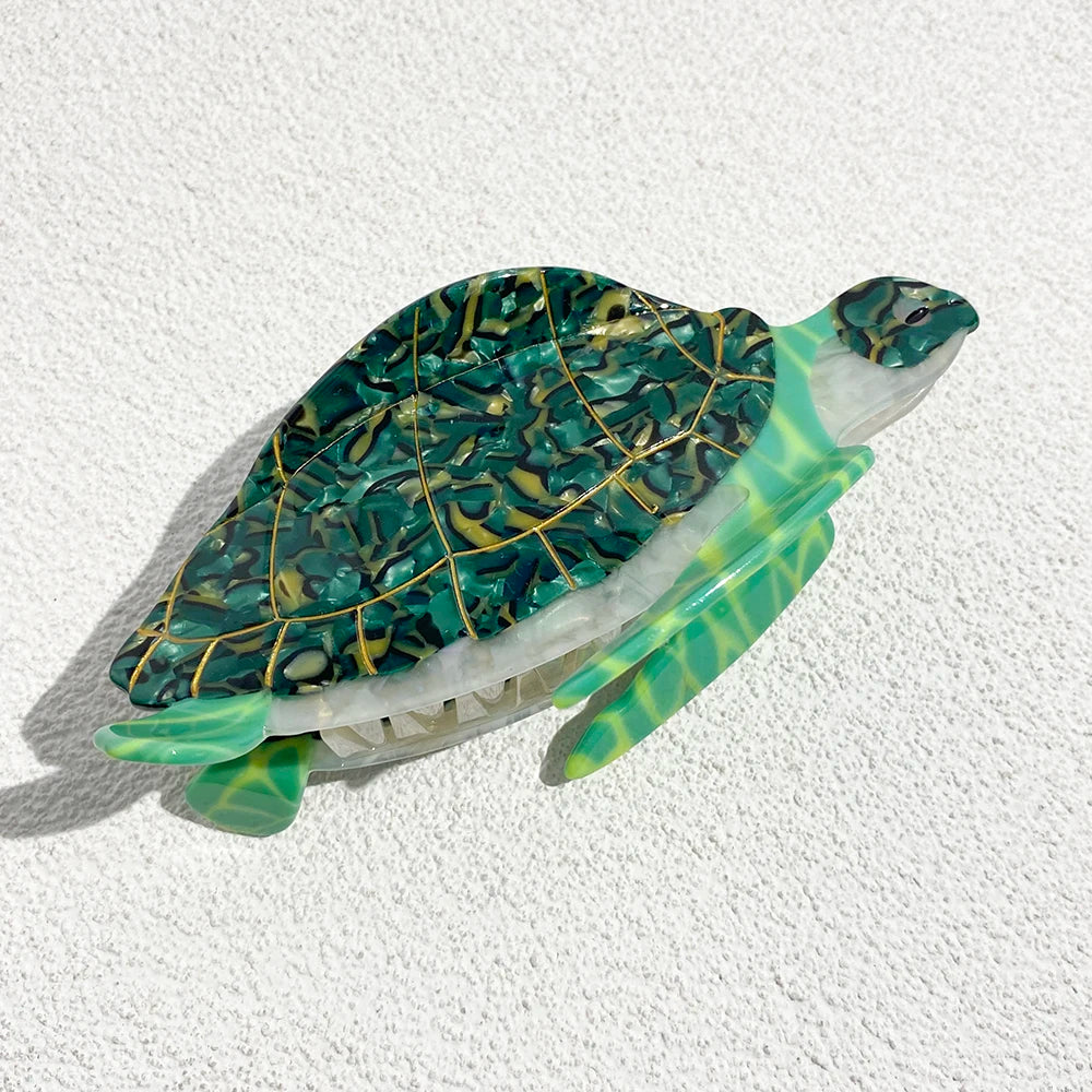 Oversize Acetate Marine Animal Hairpin Set Tortoise Turtle Fish Shark Clips 🐢🐟🦈