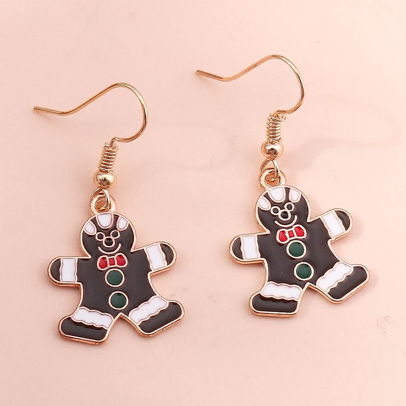 Whimsical Christmas Drop Earrings For Women Tree Deer Santa Dangle Jewelry 🎄✨