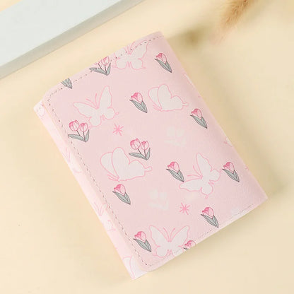 Adorable Bow & Floral Wallet 🌸💕 - Sweet Pink Purse for Girls, Perfect for Travel & Everyday Use! 🌼✨