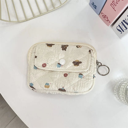 Kawaii Cartoon Makeup Pouch 🐰✨ | Cute Travel Lipstick & Earphone Organizer Bag 🎀💄 - Perfect Gift for Women!