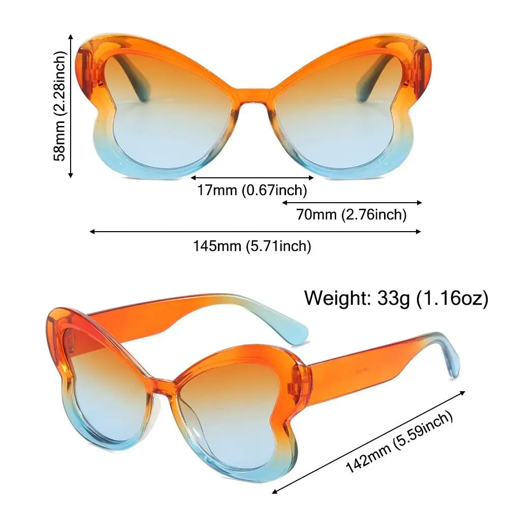 Kawaii Butterfly Shades 🦋✨ | Colorful Cat Eye Sunglasses for Trendy Ladies 🌈👓 | UV400 Protection & Retro Style!