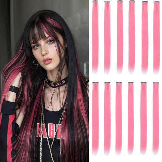 18 Color ClipIn Hair Extensions 22 Inch High Gloss Straight Wig For Women 💖