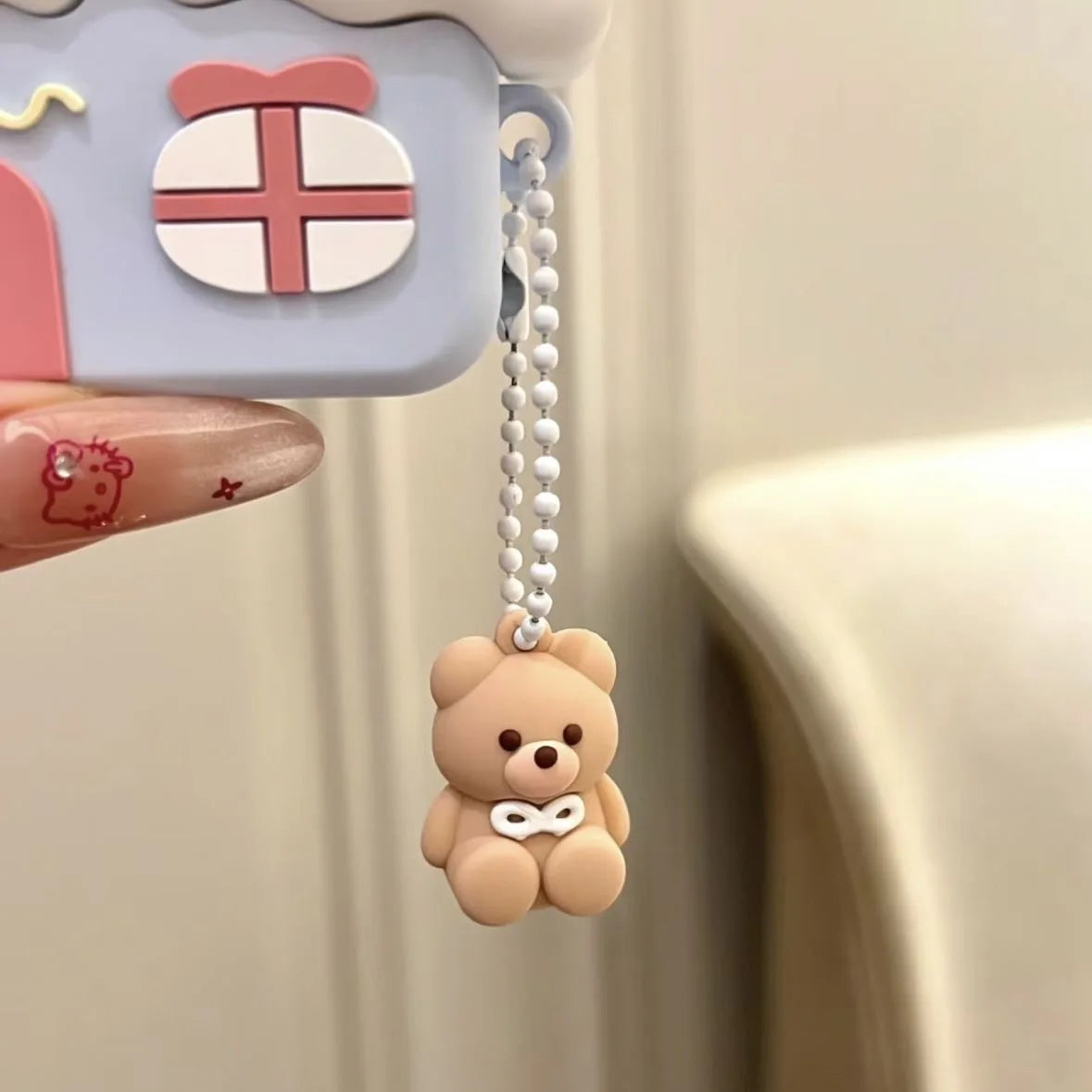 Adorable Bear Snow House AirPods Pro Case ❄️🐻 Fun & Protective Silicone Cover for Bluetooth Earbuds! 🎧✨ - Pixie Quill