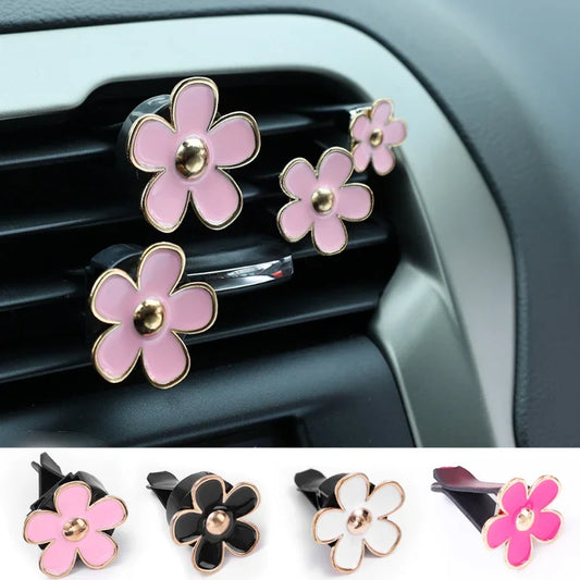 Kawaii Daisy Air Freshener 🌸✨ Cute Mini Flower Clip for Car Aromatherapy & Decoration 🚗💖