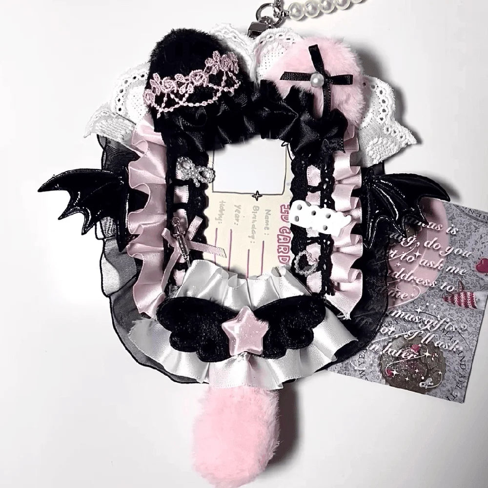 Toploader Lace Photocard Sleeve With White Ribbon Display Holder 🧵🎀📷
