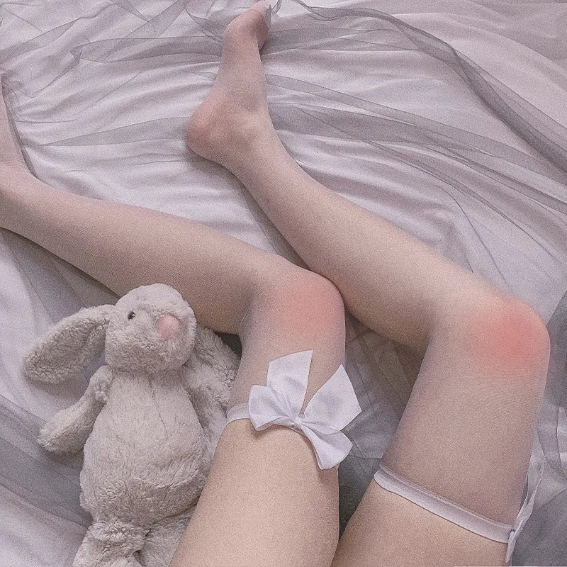 Chic Split Toe Socks With Strappy Lace Fishnet Stockings JK Lolita Knee High 😺🧦✨