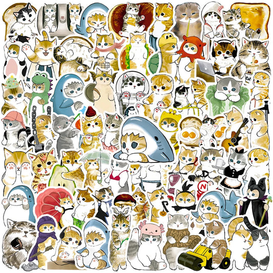 Adorable Kawaii Cat Stickers - Whimsical Graffiti Decals for Creative Fun! 🐱✨
