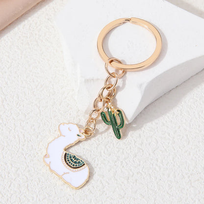Alpaca & Cactus Keychains 🌵✨ Cute Animal Key Rings for Friendship Gifts 🎁 Handmade DIY Jewelry for All!