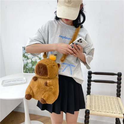 Kawaii Capybara Plushie Backpack 🐾✨ | Adorable Mini Knapsack for Kids & Gifts! 🎒💖