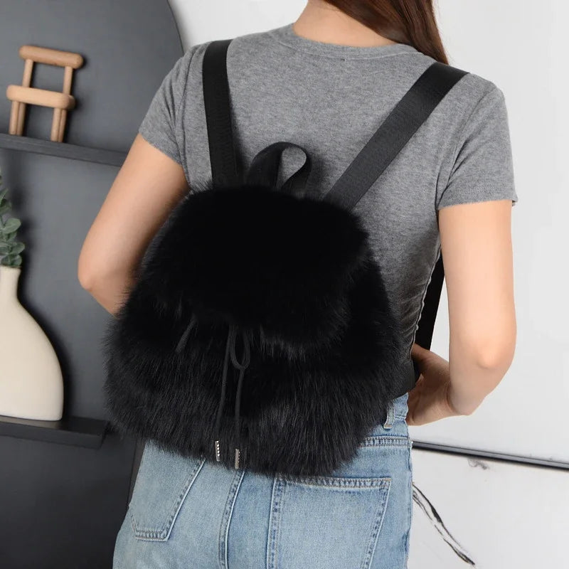 Kawaii Cozy Plush Backpack 🎒✨ | Adorable Large Capacity Women's Bag for Trendy Winter Adventures! ❄️💖