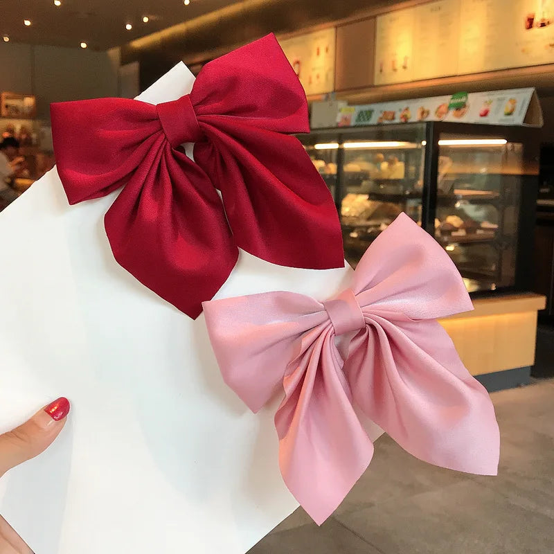 Kawaii Rainbow Bow Hair Clips 🎀✨ | Adorable Satin Barrettes for Girls & Women | Cute Butterfly Hair Accessories 🦋🌈