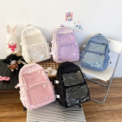 ✨ Adorable Japanese Itabag Backpack 🎒 | 2024 Transparent Design 🌈 | Perfect for School & College Students 🌟 - Pixie Quill