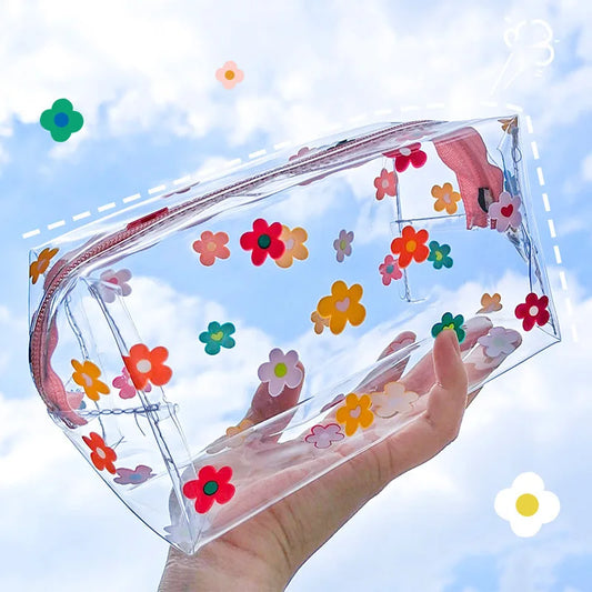 ✨Cute & Clear Pencil Paradise: Waterproof PVC Bag for School & Travel! ✨✏️💖 - Pixie Quill