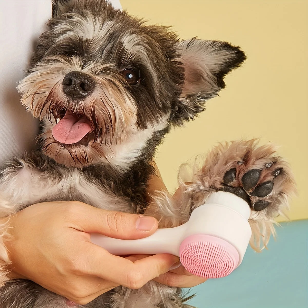Kawaii Silicone Pet Paw Spa 🐾✨ - Dual-Sided Dog Grooming Brush for Happy Coats & Claws 🐶💖