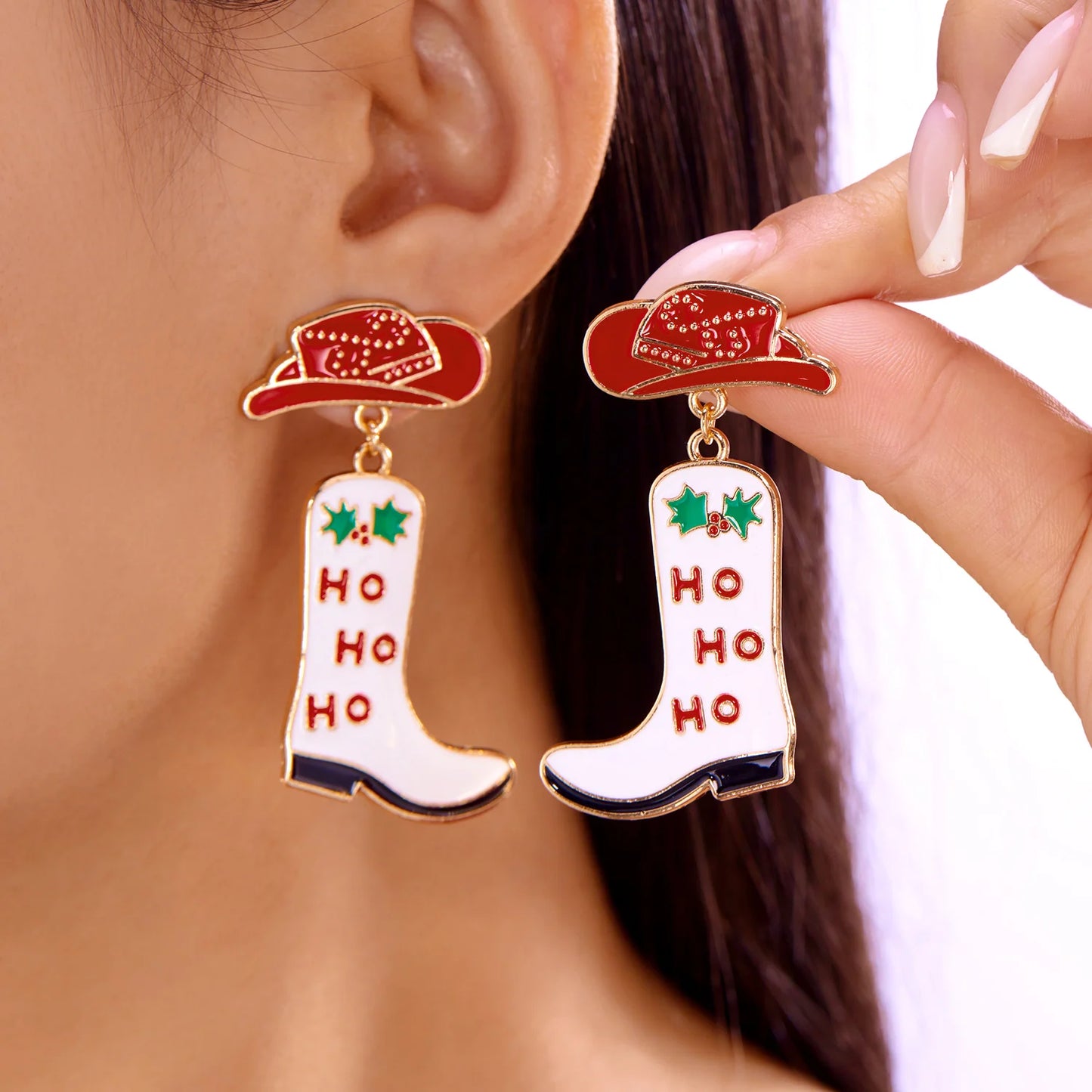 Rhinestone Snowman Drop Earrings For Women Holiday Gift Jewelry 🎄❄️