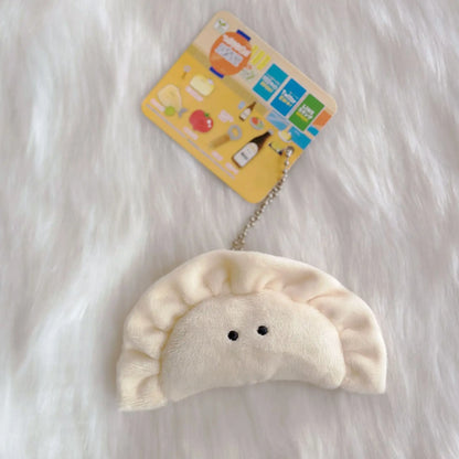🍥 Adorable Dumpling Plush Keychain 🌟 Soft & Cuddly Bag Buddy for Food Lovers! 🎒✨ - Pixie Quill