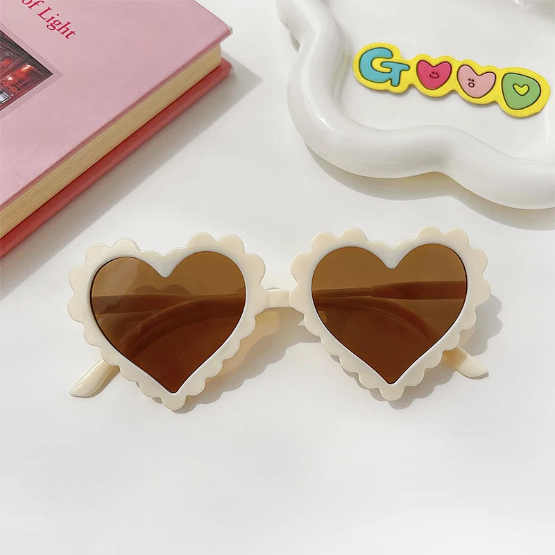 Cute Kawaii Kids' Heart-Shaped Sunflower Rabbit Ears Sunglasses 🌼🐇 | Polarized UV400 for Little Adventurers! 🕶️✨