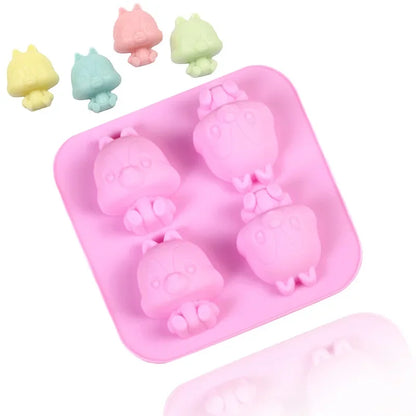 Cute Cartoon Animal Silicone Mold for Baking and Cupcake Topper 🐻🐭🐱🐷🦆