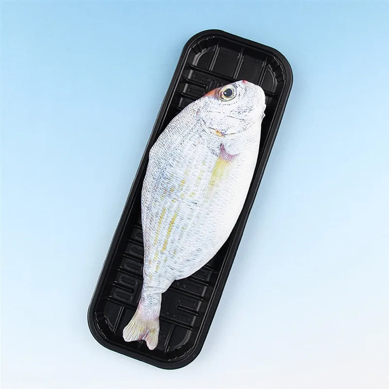 Cute Simulation Fish Pencil Case Cartoon Zipper Box Large Capacity 🐟🐠