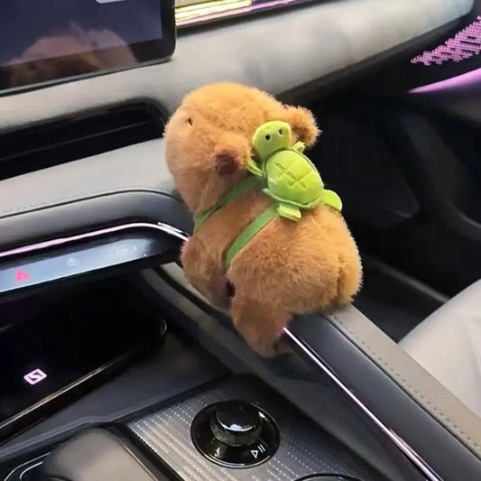 Kawaii Capybara Plush Wiper Handle Decor 🐾✨ | Cute Car Accessories for a Charming Interior 💖🚗