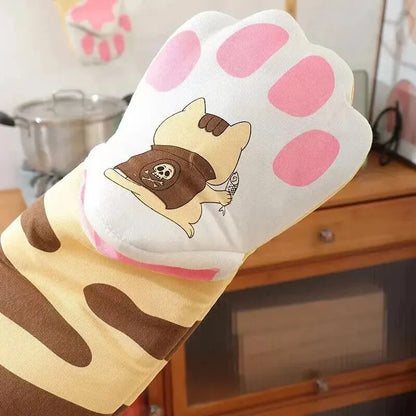 Cute Cat Paws Microwave Gloves 🐾✨ Heat-Resistant & Non-Slip Kitchen Companion!