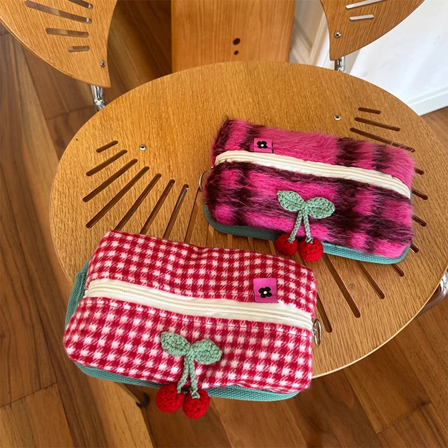 Kawaii Cherry Blossom Pencil Case 🌸✨ | Large Capacity Stationery Storage Bag 🖊️🎀