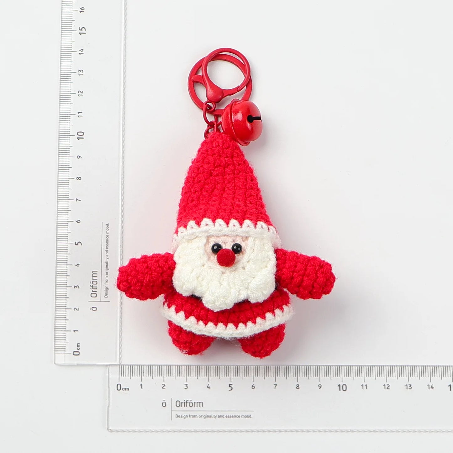 Whimsical Crochet Santa Keychain Plush Ornament Handmade Xmas Decor 🎄🧶